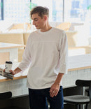 【ZERO STAIN/ゼロステイン】汗染みの目立ちにくいTシャツ ZEROSTAIN フットボール切り替え 7分袖 オーバーサイズ Tシャツ 防汚 UVカット ❘ジーンズメイト公式オンラインショップ