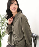 【C-FORT POINT/フォートポイント】ピーチ起毛 スキッパー ブラウス