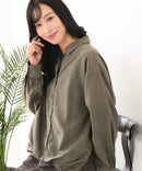 【C-FORT POINT/フォートポイント】ピーチ起毛 スキッパー ブラウス