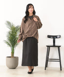 【C-FORT POINT/フォートポイント】ピーチ起毛 スキッパー ブラウス