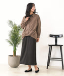 【C-FORT POINT/フォートポイント】ピーチ起毛 スキッパー ブラウス