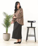 【C-FORT POINT/フォートポイント】ピーチ起毛 スキッパー ブラウス