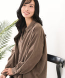 【C-FORT POINT/フォートポイント】ピーチ起毛 スキッパー ブラウス