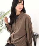 【C-FORT POINT/フォートポイント】ピーチ起毛 スキッパー ブラウス