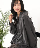 【C-FORT POINT/フォートポイント】ピーチ起毛 スキッパー ブラウス