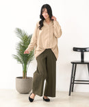 【C-FORT POINT/フォートポイント】ピーチ起毛 スキッパー ブラウス