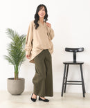 【C-FORT POINT/フォートポイント】ピーチ起毛 スキッパー ブラウス