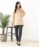 【C-FORT POINT/フォートポイント】ノーカラー ボリューム チュニック