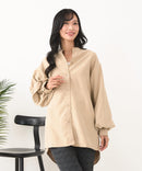 【C-FORT POINT/フォートポイント】ノーカラー ボリューム チュニック