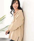 【C-FORT POINT/フォートポイント】ノーカラー ボリューム チュニック