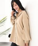 【C-FORT POINT/フォートポイント】ノーカラー ボリューム チュニック