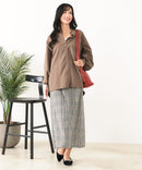 【C-FORT POINT/フォートポイント】ノーカラー ボリューム チュニック