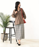 【C-FORT POINT/フォートポイント】ノーカラー ボリューム チュニック