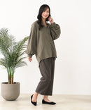 【C-FORT POINT/フォートポイント】ノーカラー ボリューム チュニック