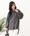 【C-FORT POINT/フォートポイント】ノーカラー ボリューム チュニック