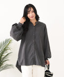 【C-FORT POINT/フォートポイント】ノーカラー ボリューム チュニック