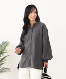 【C-FORT POINT/フォートポイント】ノーカラー ボリューム チュニック