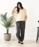 【C-FORTPOINT/フォートポイント】袖ケーブル柄 配色ニット