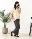 【C-FORTPOINT/フォートポイント】袖ケーブル柄 配色ニット