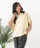 【C-FORTPOINT/フォートポイント】袖ケーブル柄 配色ニット