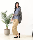 【C-FORTPOINT/フォートポイント】袖ケーブル柄 配色ニット