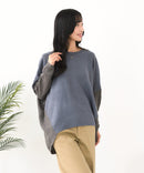 【C-FORTPOINT/フォートポイント】袖ケーブル柄 配色ニット