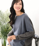 【C-FORTPOINT/フォートポイント】袖ケーブル柄 配色ニット