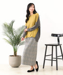 【C-FORTPOINT/フォートポイント】袖ケーブル柄 配色ニット