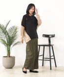 【C-FORTPOINT/フォートポイント】袖ケーブル柄 配色ニット