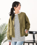 【C-FORTPOINT/フォートポイント】綿ツイル ノーカラージャケット