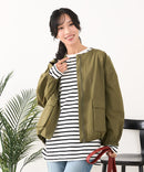 【C-FORTPOINT/フォートポイント】綿ツイル ノーカラージャケット