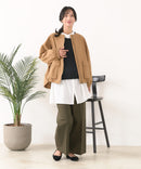 【C-FORTPOINT/フォートポイント】綿ツイル ノーカラージャケット