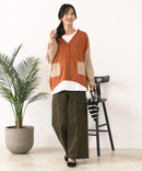 【C-FORTPOINT/フォートポイント】ドルマン配色カーディガン