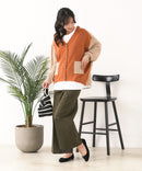 【C-FORTPOINT/フォートポイント】ドルマン配色カーディガン