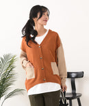 【C-FORTPOINT/フォートポイント】ドルマン配色カーディガン