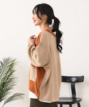 【C-FORTPOINT/フォートポイント】ドルマン配色カーディガン