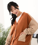 【C-FORTPOINT/フォートポイント】ドルマン配色カーディガン