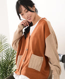 【C-FORTPOINT/フォートポイント】ドルマン配色カーディガン