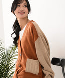 【C-FORTPOINT/フォートポイント】ドルマン配色カーディガン