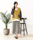 【C-FORTPOINT/フォートポイント】ドルマン配色カーディガン