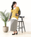 【C-FORTPOINT/フォートポイント】ドルマン配色カーディガン