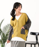 【C-FORTPOINT/フォートポイント】ドルマン配色カーディガン