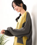 【C-FORTPOINT/フォートポイント】ドルマン配色カーディガン