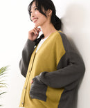 【C-FORTPOINT/フォートポイント】ドルマン配色カーディガン