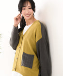 【C-FORTPOINT/フォートポイント】ドルマン配色カーディガン