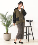 【C-FORTPOINT/フォートポイント】ドルマン配色カーディガン