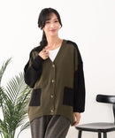 【C-FORTPOINT/フォートポイント】ドルマン配色カーディガン