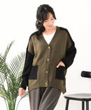 【C-FORTPOINT/フォートポイント】ドルマン配色カーディガン