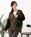 【C-FORTPOINT/フォートポイント】ドルマン配色カーディガン