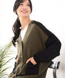 【C-FORTPOINT/フォートポイント】ドルマン配色カーディガン